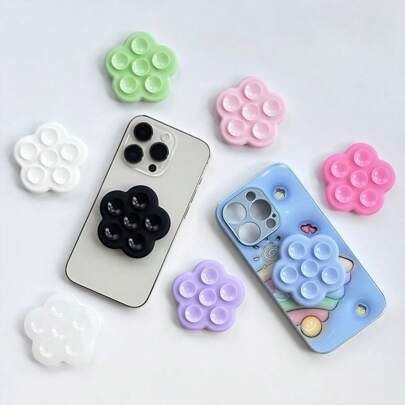 Suporte dobrável de silicone com ventosa para celular, suporte para celular viva-voz para selfies e gravações de vídeo, compatível com iPhone, Android, presente de aniversário, família, amigos, suporte para celular, acessórios para celular