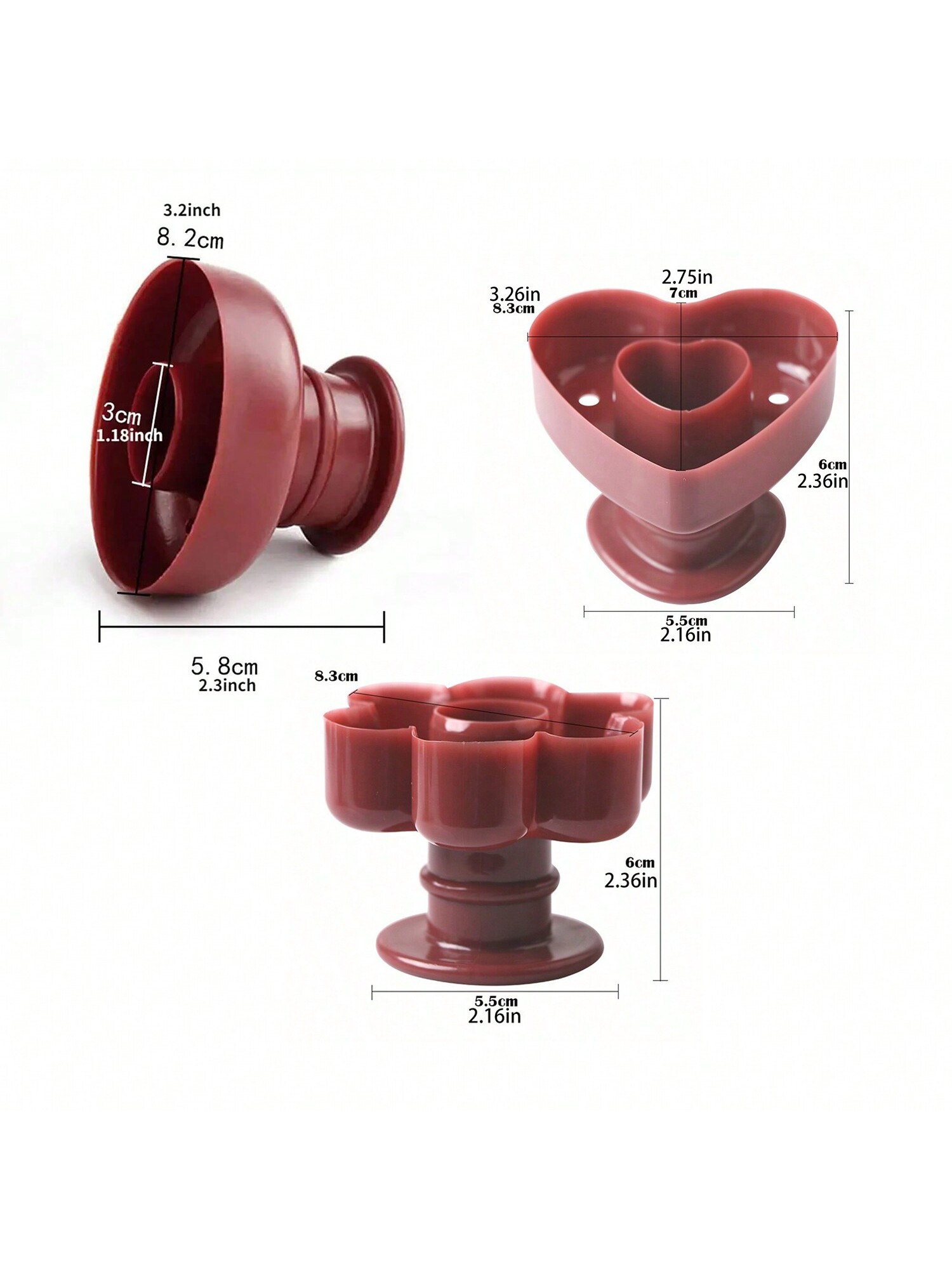 قوالب الكعك المطبوعة برسوم الدونات قطعة واحدة، اكس...