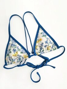 Women's Floral Print Cute Bikini Swimsuit Set, Summer Beach