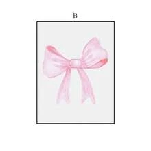 1PC Personalized Pink Bow Canvas Hanging Painting Girl Room Wall Picture Mural Dormitory Living Room Strong Youth Room Bedroom Poster Mural Cute Home Decoration Frameless - Multicolor - View 14