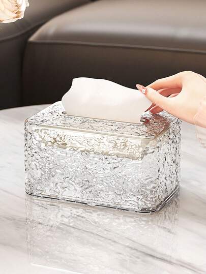 1 peça, caixa de lenços de papel leve e luxuosa para sala de estar, caixa de papel de alta qualidade, criativa para mesa de centro, caixa de armazenamento, altamente atraente, caixa de guardanapos, decoração de banheiro, organizador de banheiro, decoração de outono, volta às aulas