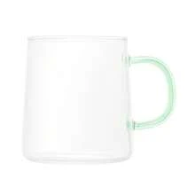2 Wolff Fun Borosilicate Glass Mugs With Green Handle - Trong sáng - Xem 3