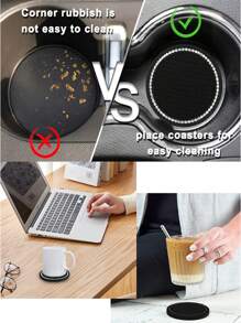 2Pcs Multifunctional Car Coaster Water Cup Slot Non-Slip Mat Silica Pad Cup Holder Mat Auto Interior Decoration Accessories Best Seller Gifts