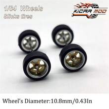 Kicarmod 1/64 ABS Wheels For Model Car With Rubber Tires Metal Rims Electroplating  Colorful Vehicle Toy Five Claws Wheels Refitting Parts,Premium Car Culture True Rider Series,Metal And Rubber Material Detail Accessories For Model Player Collection Modification Hobby Modified Parts - Multicolor - View 22