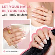 Modelones 6 Natural Color Quick Drying Nail Polish Clear Nude Nail Polish Set, Set For DIY Nail Salon Home Gift For Women Mom Girls - màu hồng nude - Xem 3