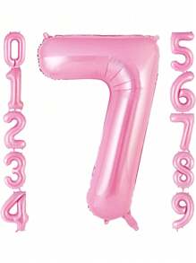 Palloncini numeri da 0 a 9 grandi, autogonfianti in foil, palloncini numerici digitali pastello 0-9 per feste di compleanno, lauree, anniversari, festa di nascità di bambine e bambini (rosa, blu), decorazioni e regali per feste familiari di festa di nascità