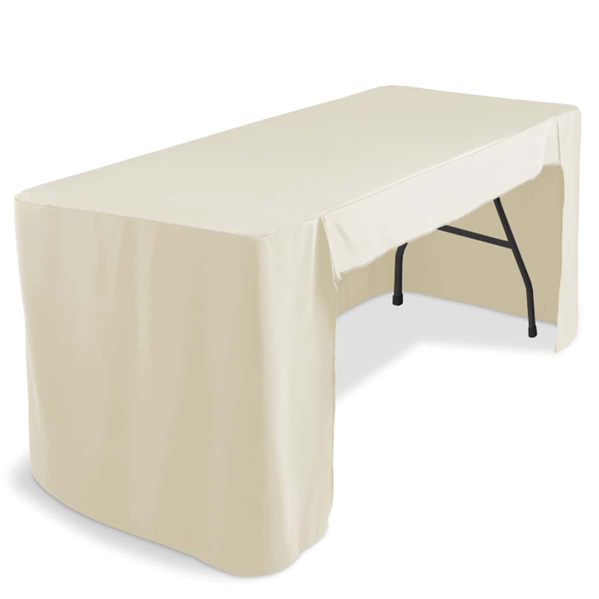 1 件矩形开口桌布，防污长方形桌布，可洗三面桌布，适用于自助餐、派对、生日、婚礼家庭