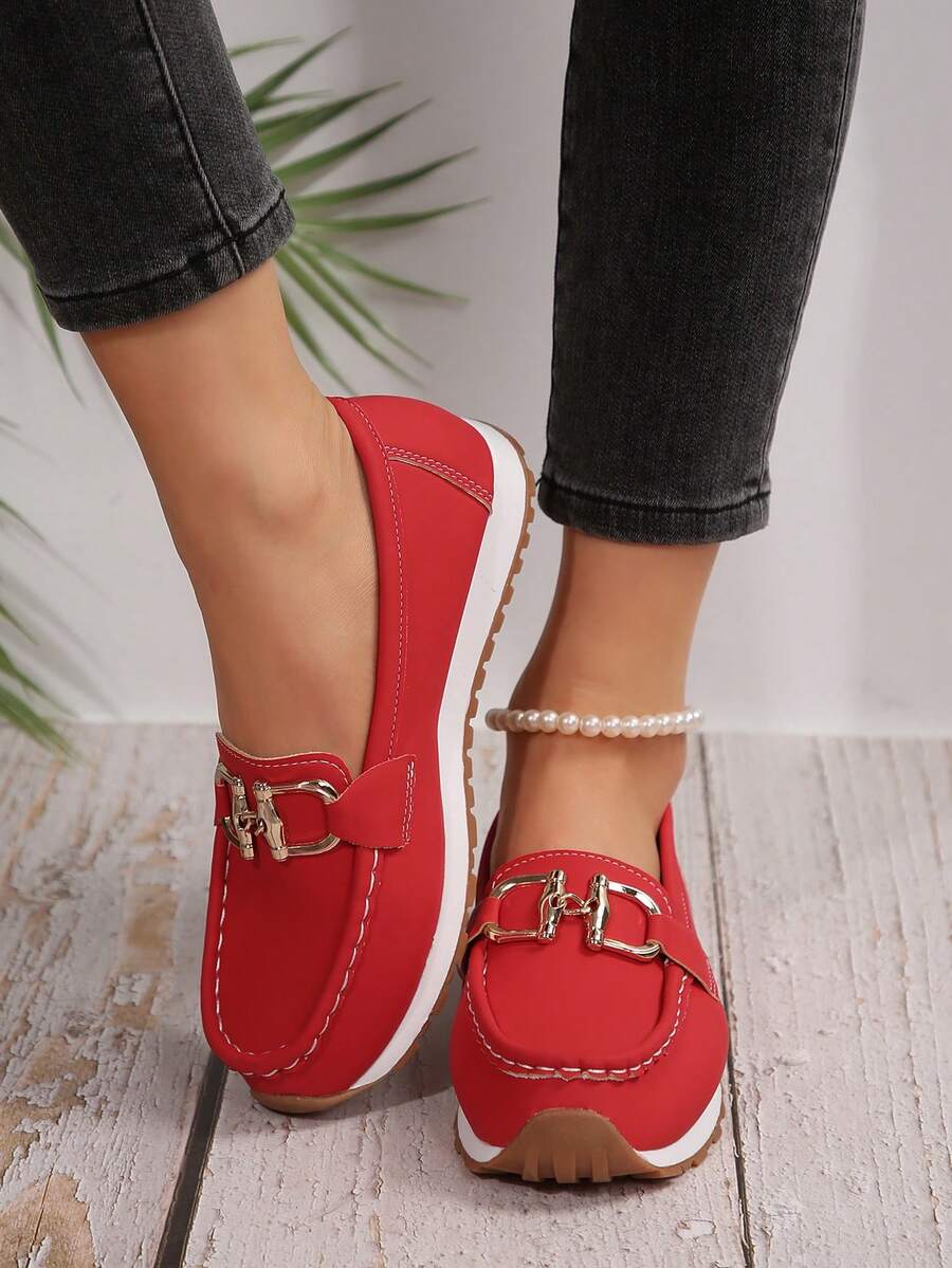 Women Slip-On Loafers, New Ladies Anti-Slip Moccasins, Soft And Lightweight Oversized Women Casual Shoes