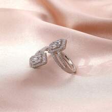 1pc Women's Fashion Versatile Adjustable Cubic Zirconia Ring