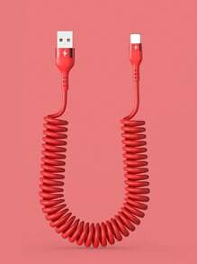 BinBoom USB 转闪电线，汽车用 USB 线 - 快速充电器线 USB 充电器线 短 USB 充电线 可扩展弹簧线 iPhone 线适用于 IPhone14/13/12/11 Pro Max/IPad/CarPlay - 彩色 - 查看 7