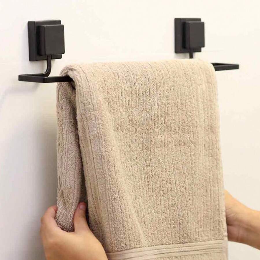 Wall Mount Bathroom Towel Holder 3M Bath Towel Rack Without Hole Premium Arthi - màu đen - Xem 1