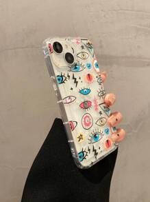 1pc Evil Eye Design Shock-Proof Phone Case Compatible With IPhone 11/12/13/14/15 Pro/15 Plus/15 Pro Max