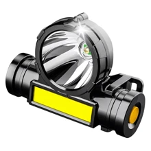 2 PCS Head Torch USB Rechargeable Super Bright LED COB Headlamp Flashlight UK - White Light - View 7