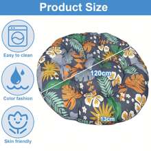 Outdoor Papasan Cushion Cover Only Round Seat Cushion Pad Outdoor Cushion Only, Thickened Overstuffed Round Cushion Chair Hanging Egg Chair Seat Cushion Chair Padded For Garden Chair Cushion,Patio,Backyard Papasan Chair Cushion Seat Pad For Easy Closure And Removal, Silky Smooth Fabric - 彩色 - 查看 5