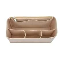 1 Pc Multi-Pocket Bag Organizer For Storage Bag Inner Bag Liner Bag Felt Insert Handbag Organizer Cosmetic Bags - Beige - View 10