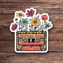 1PC Vintage Soul Sticker | Retro Hippie Waterproof Vinyl Sticker | Durable And Weatherproof Sticker For Water Bottles And Laptops | Unique Hippie Hippy Vinyl Sticker | Perfect For Laptops, Water Bottles, And More | Classic Vintage Design - Multicolor - View 9