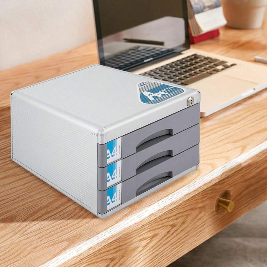 CNCEST Desktop Drawer Organizer, Aluminum Alloy File Organizer