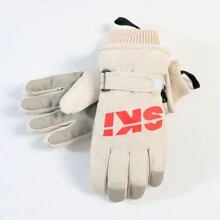 1 Paar Damen Winter Ski Handschuhe, hochwertige professionelle wasserdichte Touchscreen dicke thermische warme Outdoor Eis Schnee Radfahren Skifahren, Snowboarding Handschuhe, Winterhandschuhe, Handwärmer, Schneehandschuhe