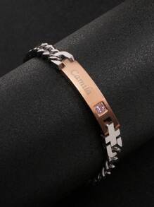 Customized Minimalist Fashion English Name Couple Bracelet, Gift For Valentine's Day, Mother's Day, Father's Day, Birthday, Anniversary, Friends, Graduation, Christmas, Family