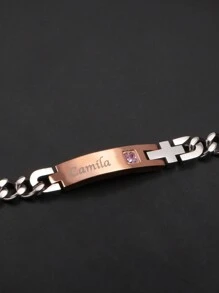 Customized Minimalist Fashion English Name Couple Bracelet, Gift For Valentine's Day, Mother's Day, Father's Day, Birthday, Anniversary, Friends, Graduation, Christmas, Family