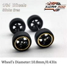 Kicarmod 1/64 ABS Wheels For Model Car With Rubber Tires Metal Rims Electroplating  Colorful Vehicle Toy Five Claws Wheels Refitting Parts,Premium Car Culture True Rider Series,Metal And Rubber Material Detail Accessories For Model Player Collection Modification Hobby Modified Parts - Multicolor - View 11
