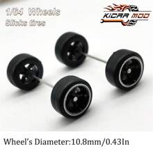 Kicarmod 1/64 ABS Wheels For Model Car With Rubber Tires Metal Rims Electroplating  Colorful Vehicle Toy Five Claws Wheels Refitting Parts,Premium Car Culture True Rider Series,Metal And Rubber Material Detail Accessories For Model Player Collection Modification Hobby Modified Parts - Multicolor - View 10