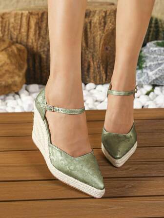 Pointed Wedge High Heels Women Shoes Sexy Women Style Wedge Rope Bottom Women Shoes