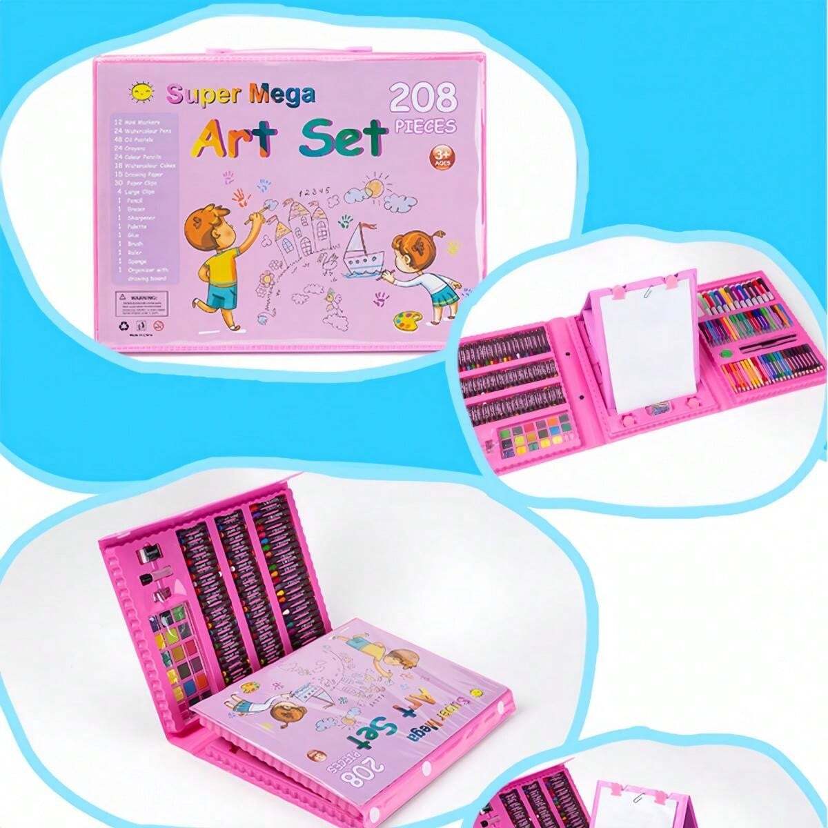 Christmas Decoration 1set Children Watercolor Painting Brush Kit