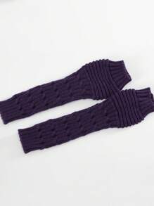 1 đôi Găng Tay Dệt Kim Jacquard, Găng Tay Nửa Ngón Mới Thu Đông Cho Nam Và Nữ, Tay Chống Lạnh Cổ Tay - Nhiều màu - Xem 14