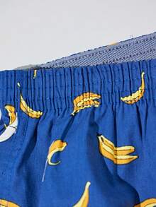 4pcs Men's  Fruit Print Breathable Comfortable Pajama Pants - Multicolor - View 5