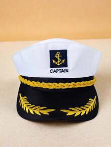 2 piezas/Set Gorro de capitán de la marina + Gafas de sol reflectantes de moda, Conjunto de gorra y gafas, Gorra de uniforme de cosplay Sombrero plano de capitán marinero, Adecuado para actuaciones, fotografía, vestimenta diaria, opción de regalo ideal - Multicolor - Ver 7