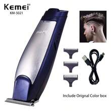 Kemei KM-5021 Professional Hair Trimmer For Men Carving Gapped  Clipper USB Rechargeable Classic Barber Haircut Machine Good Quality Hair Cutting  For Home Use Good Selling - 藍色 - 查看 1