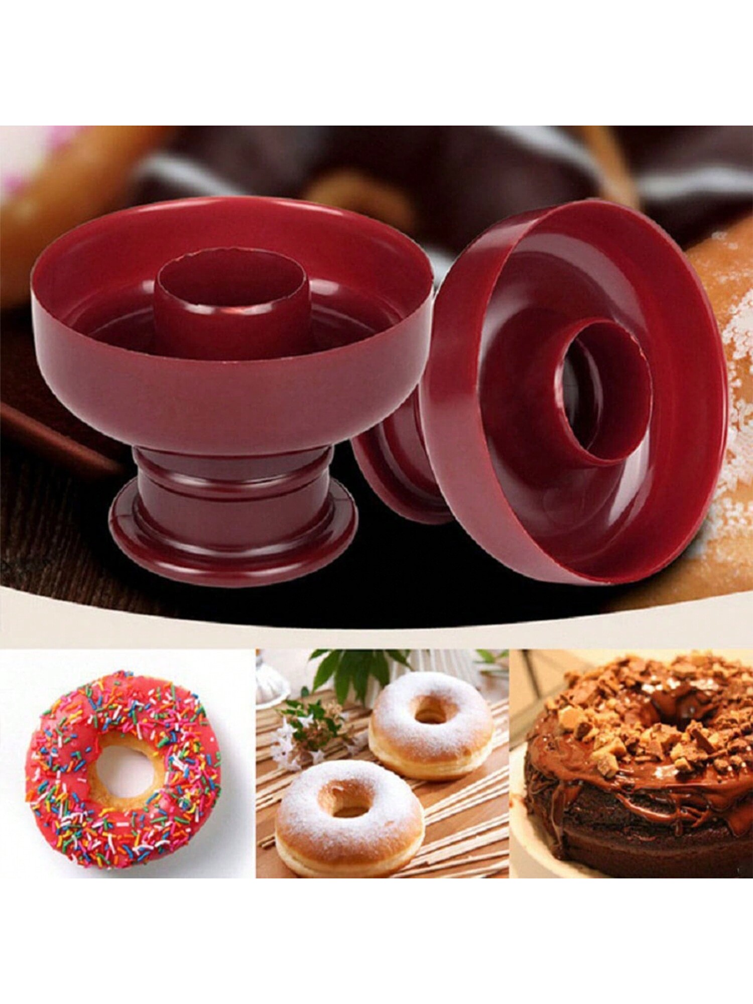 قوالب الكعك المطبوعة برسوم الدونات قطعة واحدة، اكس...