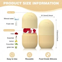 1pc Striped Facial Ice Pack - Creamy Yellow - View 5