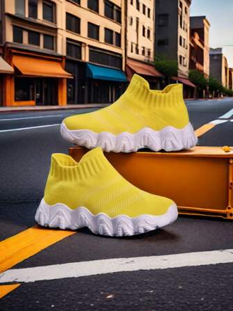 Kids' Sports Shoes, Boys Girls Youth Tennis Shoes, Parent-Child Socks Sneakers