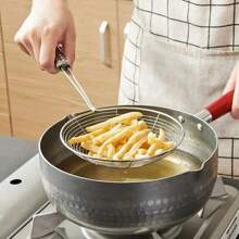 1 pieza Espumadera de acero inoxidable para freír, colador de cocina para el hogar para freír papas fritas - Multicolor - Ver 9