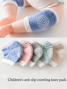 2pcs Kids Crawling Knee & Elbow Pads, Anti-Slip Padded Knee Protection For Infant Toddlers - Multicolor - View 2