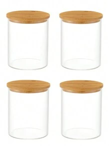 1/2/3/4/6 包 Qtip 支架分配器梳妆台药瓶带盖，化妆圆垫/牙线签架，浴室必备罐子配件浴室整理罐梳妆台整理器