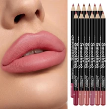 12 Pieces/Set Of Brown Cream Matte Lip Liner Set, High-Quality Inner Material, High Coloring And Long-Lasting, Perfect Lip Shape, Daily Lip Contouring, Perfect Gift For Christmas, Can Be Stuffed In Christmas Socks, Makeup, Small Surprise - Nhiều màu - Xem 2
