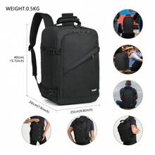 KONO Lightweight Cabin Bag 40x20x25cm Underseat Travel Backpack Waterproof Large Capacity 20L Carry-On For Men And Women