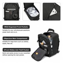 KONO Lightweight Cabin Bag 40x20x25cm Underseat Travel Backpack Waterproof Large Capacity 20L Carry-On For Men And Women