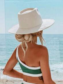 1 pezzo Cappello piatto alla moda retrò elegante carino casual da festa bohémien di colore solido per le donne, cappello in feltro di lana per autunno e inverno, adatto per uscite, feste e look da strada