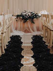 2000 Pcs- Rayon Rose Petal Decoration Rose Petal Black For Wedding Party Halloween Decoration, Gift Box Filler , Rose Ya Romantic, Rose Petal Proposal, Black,Wedding Decor,Home Decor ,Room Decor Party Favors Bride Gifts Birthday Graduation Birthday Decorations Party Decorations Bachelorette