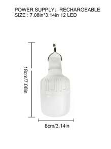 1 Đèn lồng cắm trại sạc USB di động 20W/40W/80W màu trắng, 5 chế độ treo đèn khẩn cấp chống nước để cắm trại, đi bộ đường dài, câu cá, mất điện - trắng - Xem 5