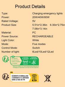 1 Đèn lồng cắm trại sạc USB di động 20W/40W/80W màu trắng, 5 chế độ treo đèn khẩn cấp chống nước để cắm trại, đi bộ đường dài, câu cá, mất điện - trắng - Xem 9
