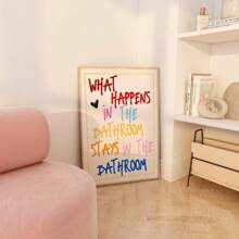 1PC Trang trí tường phòng tắm Funky Preppy, Poster phòng tắm tối đa, Trang trí nhà Funky, Tranh in tường nhiều màu, Poster phòng tắm vui nhộn, Tranh in Funky, Poster trang trí tường, Trang trí vải canvas tường, Quà tặng lý tưởng cho hành lang, phòng ngủ, phòng khách, Nghệ thuật treo tường - Nhiều màu - Xem 12