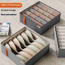 2 pièces Boîte de rangement pour chaussettes et sous-vêtements, 6/7/20 grilles, boîte de rangement pliable multifonctionnelle, convient pour la chambre, la salle de bain, le bureau, le placard, la commode, sous le lit, le bureau et le rangement scolaire, décorations d'Halloween, costumes d'Halloween, décorations d'automne, décorations de festival