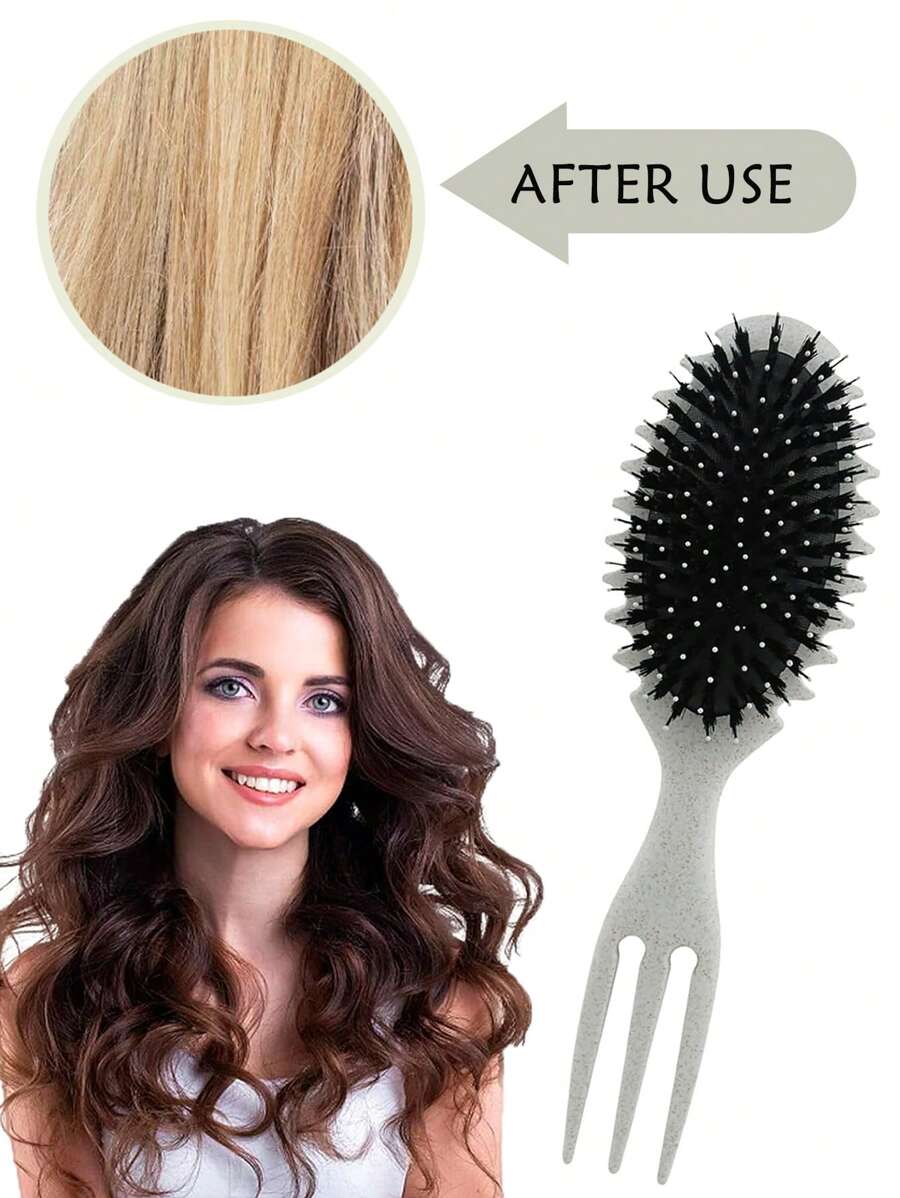 Bàn chải xác định độ cong, Bàn chải tạo kiểu xác định độ cong, Định hình và xác định các lọn tóc cho phụ nữ để giảm lực kéo và tách lọn tóc - Nhiều màu - Xem 1