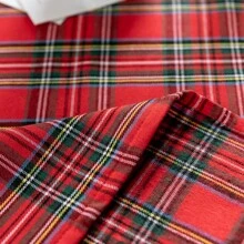 Classic Red Holiday Decorative Table Cloth In Vintage Stripe And Plaid Linen For Dining Room, Party - Tablecloth - View 8
