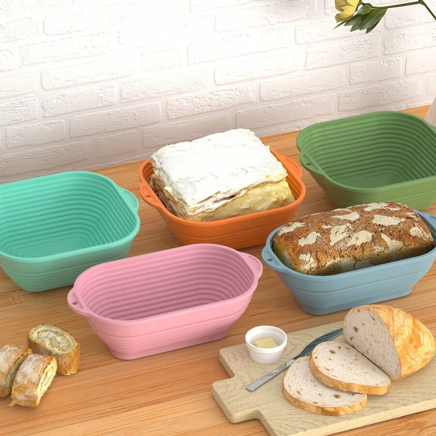 Reusable collapsible sourdough bread baking supplies basket oval